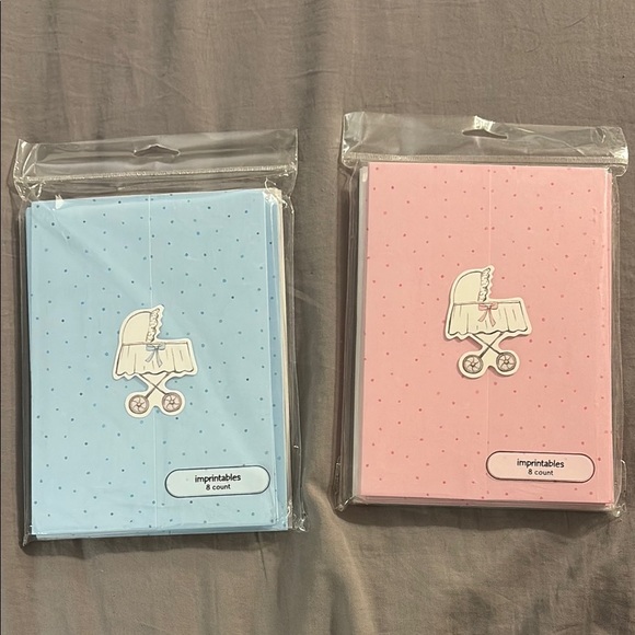 NWOT American Greetings Blue and Pink Baby Cards - Picture 1 of 2